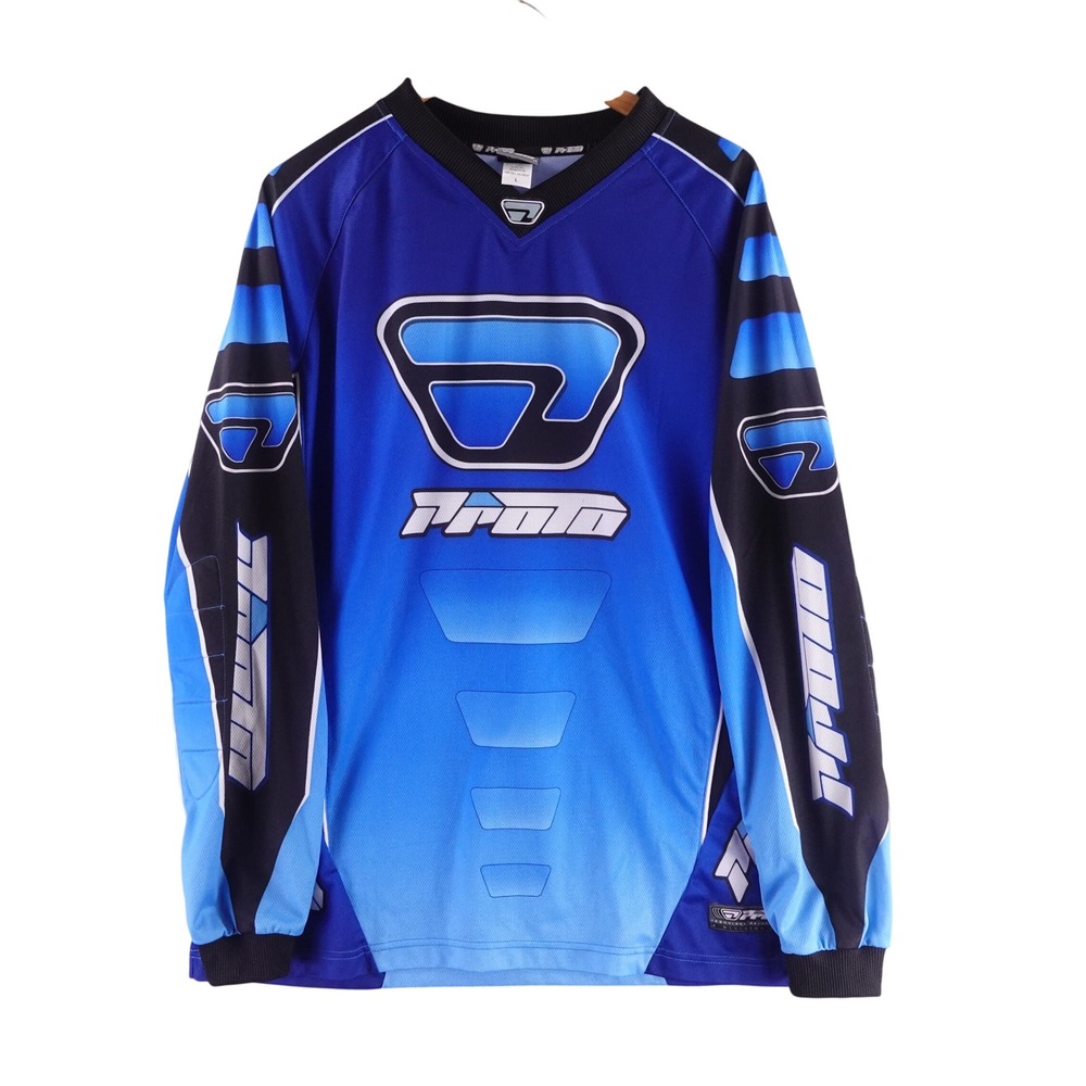 Proto‎ Dye Mens Large Paintball Jersey  Blue Black Long Sleeve Padded Technical